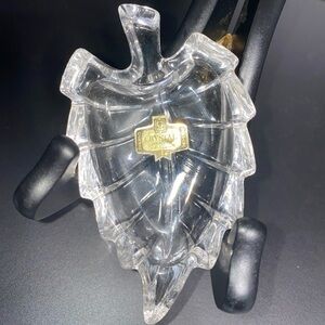 Leaf Dish Collectors 24% Lead Crystal Galleries by Yugoslavia.